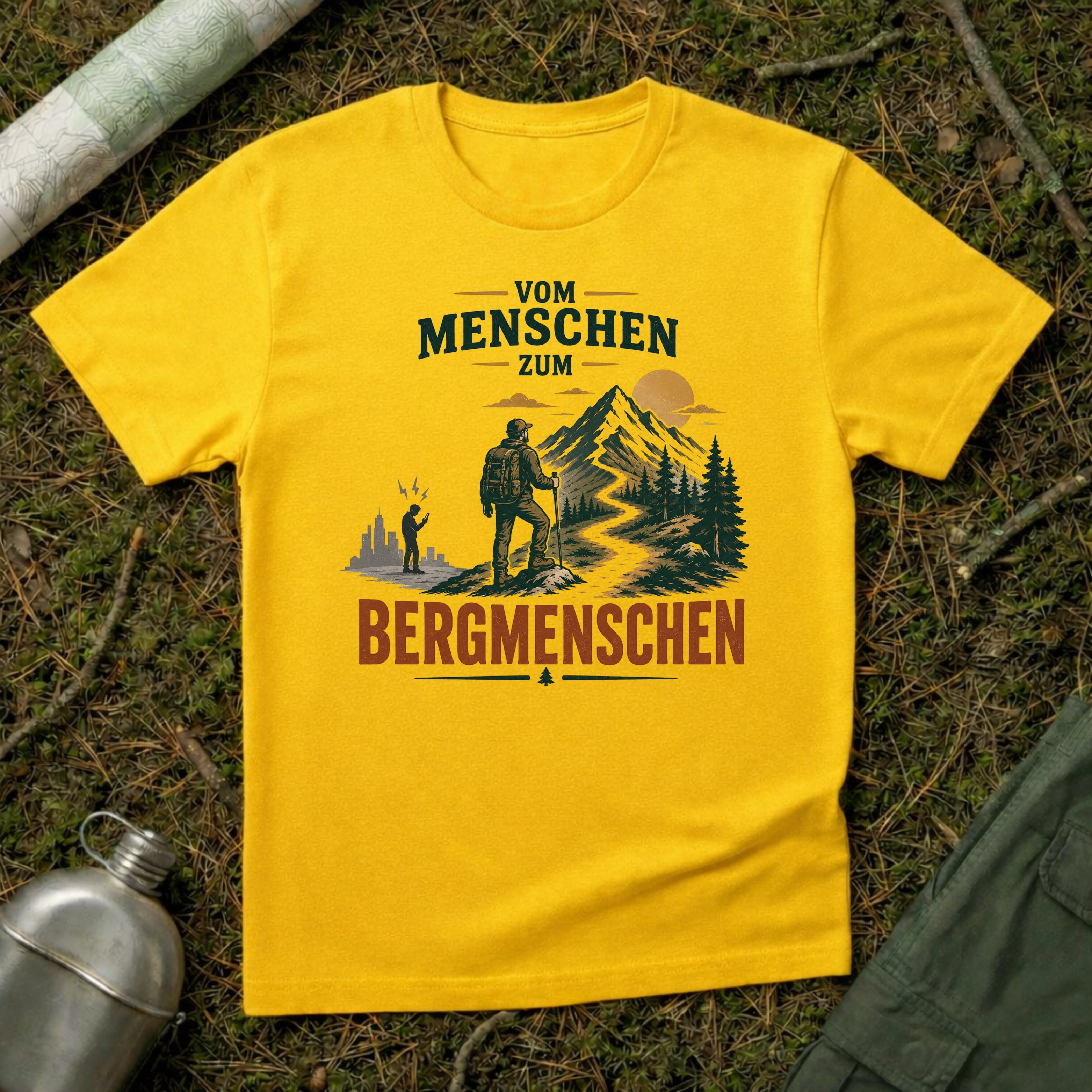 Vom Menschen zum Bergmenschen T-Shirt