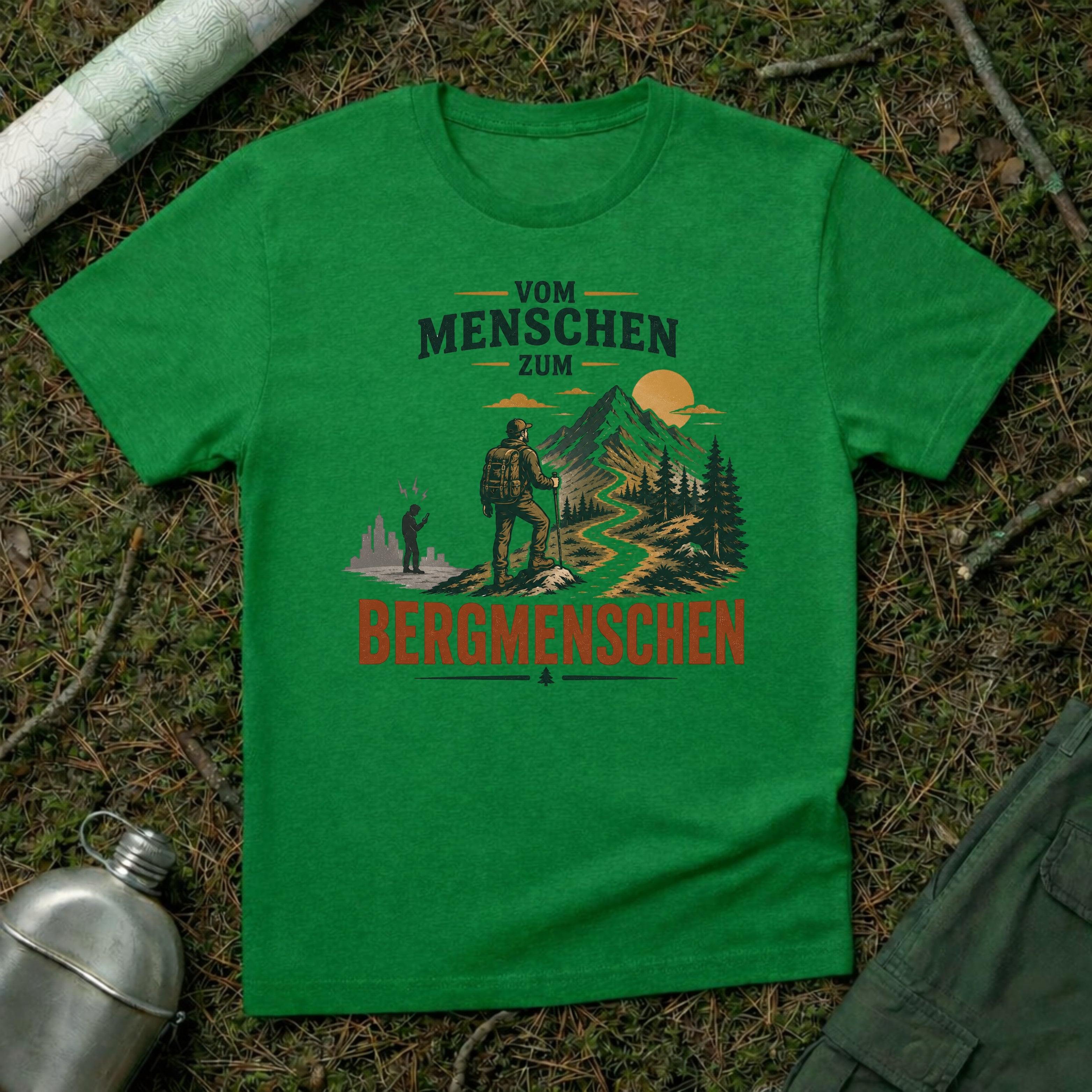 Vom Menschen zum Bergmenschen T-Shirt