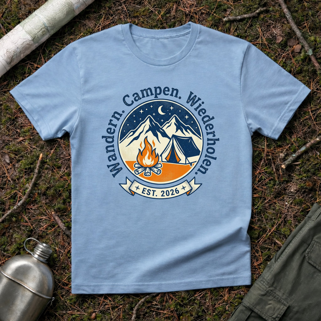 Wandern Campen Wiederholen T-Shirt