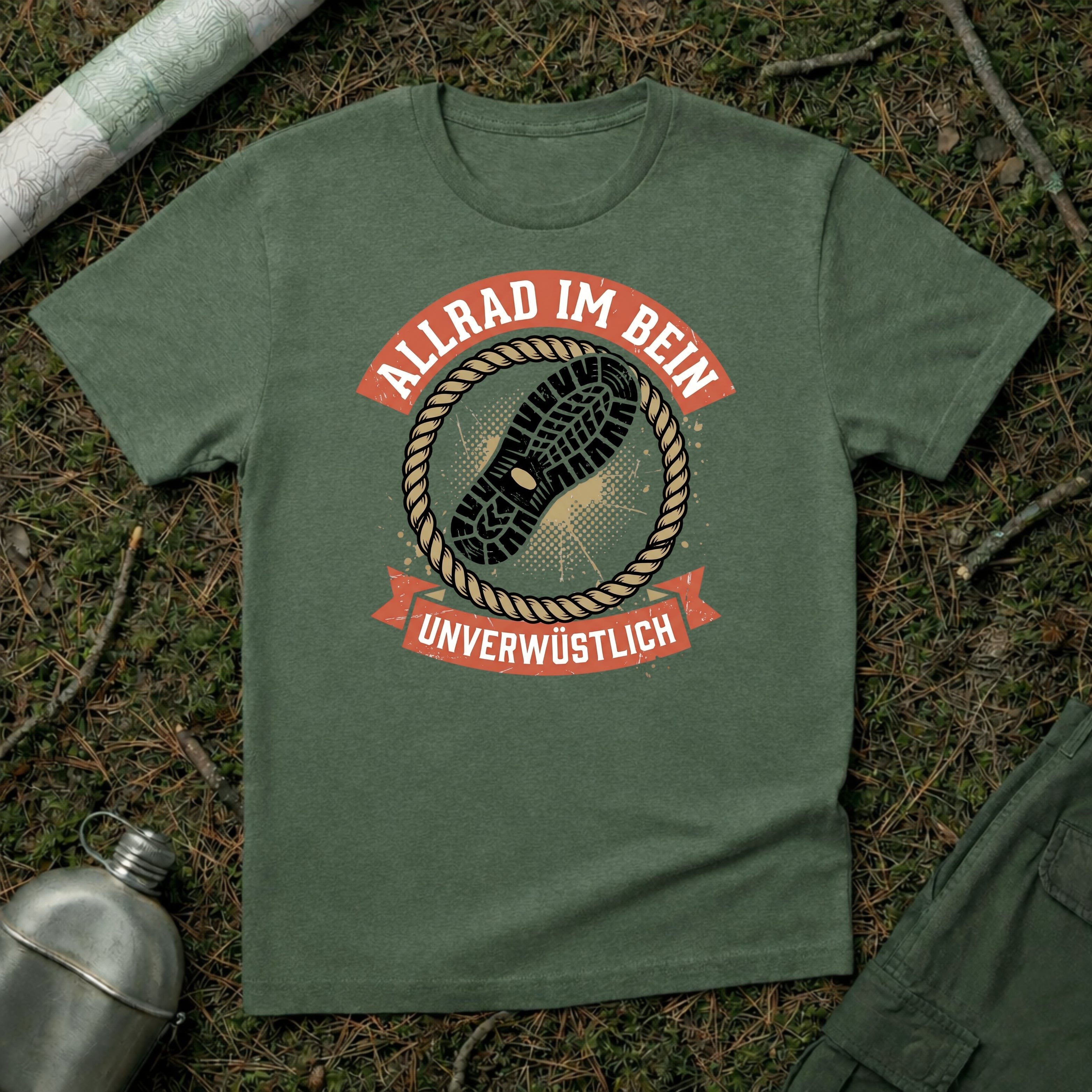 Allrad im Bein T-Shirt
