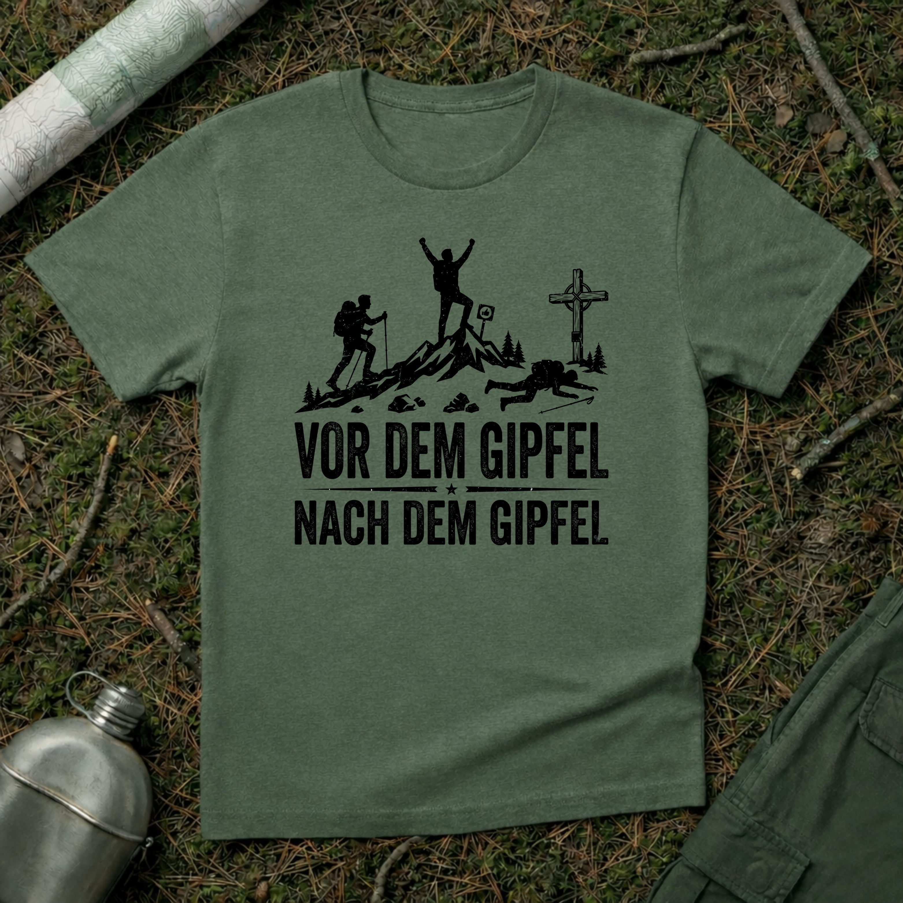 Vor und nach dem Gipfel T-Shirt