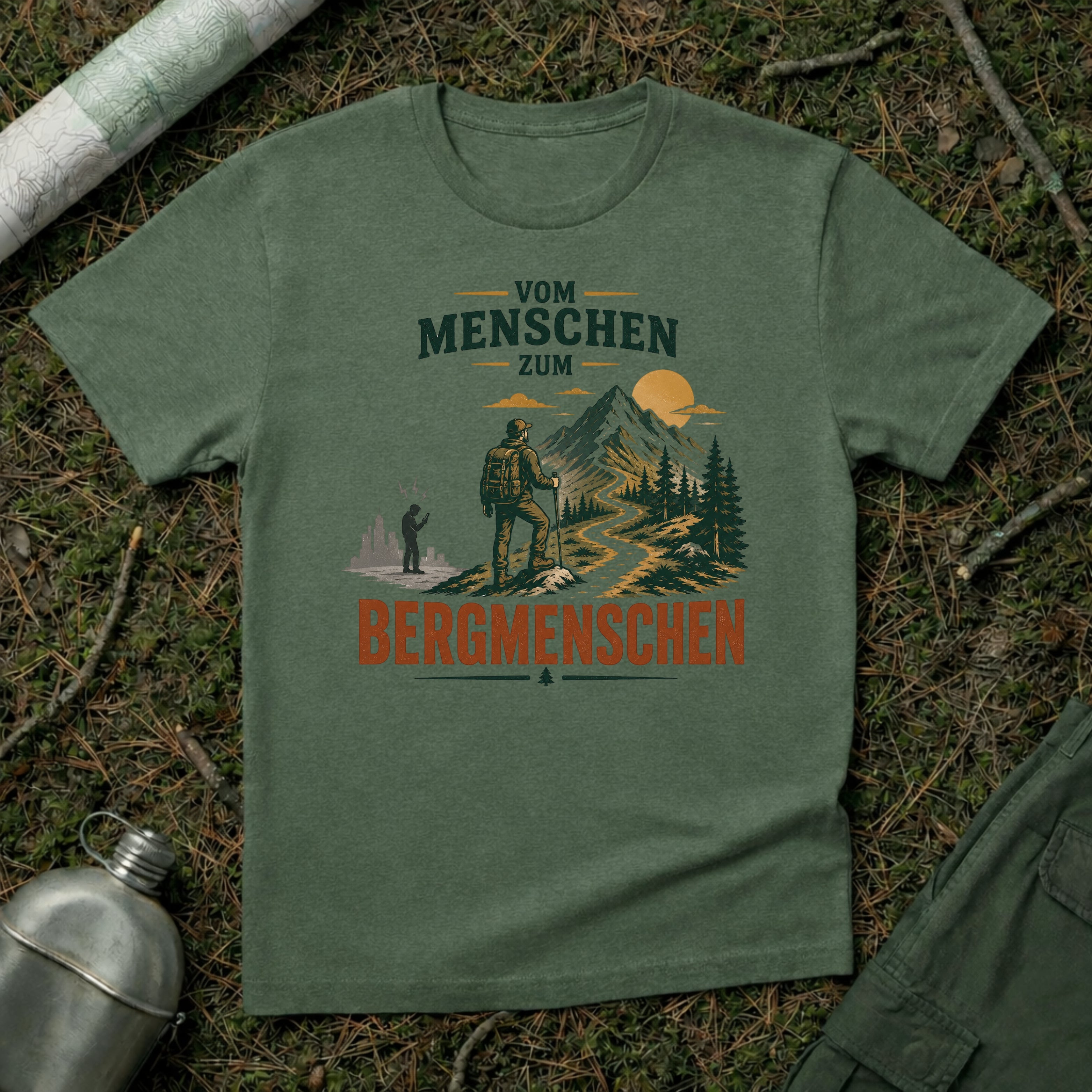 Vom Menschen zum Bergmenschen T-Shirt