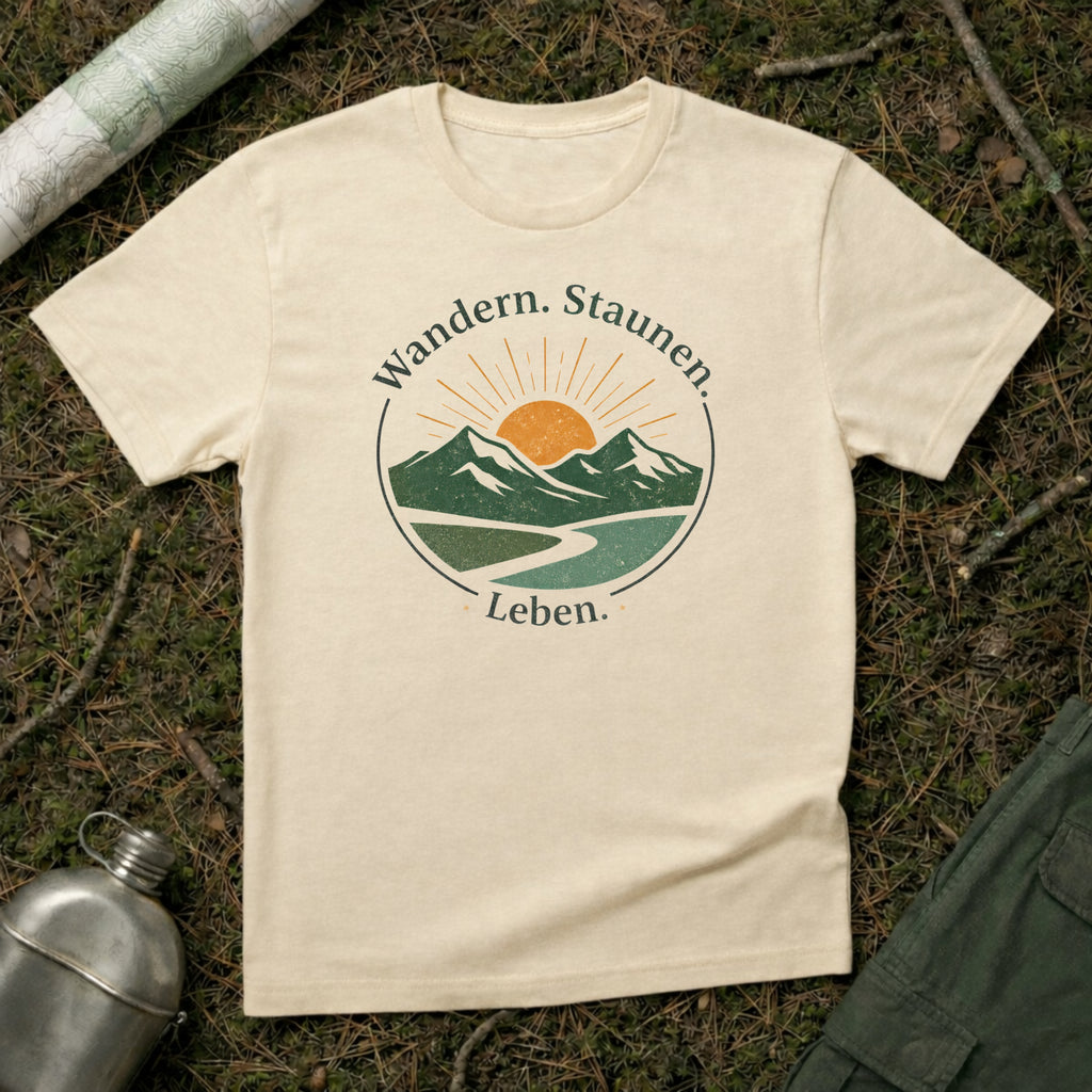 Wandern Staunen Leben T-Shirt