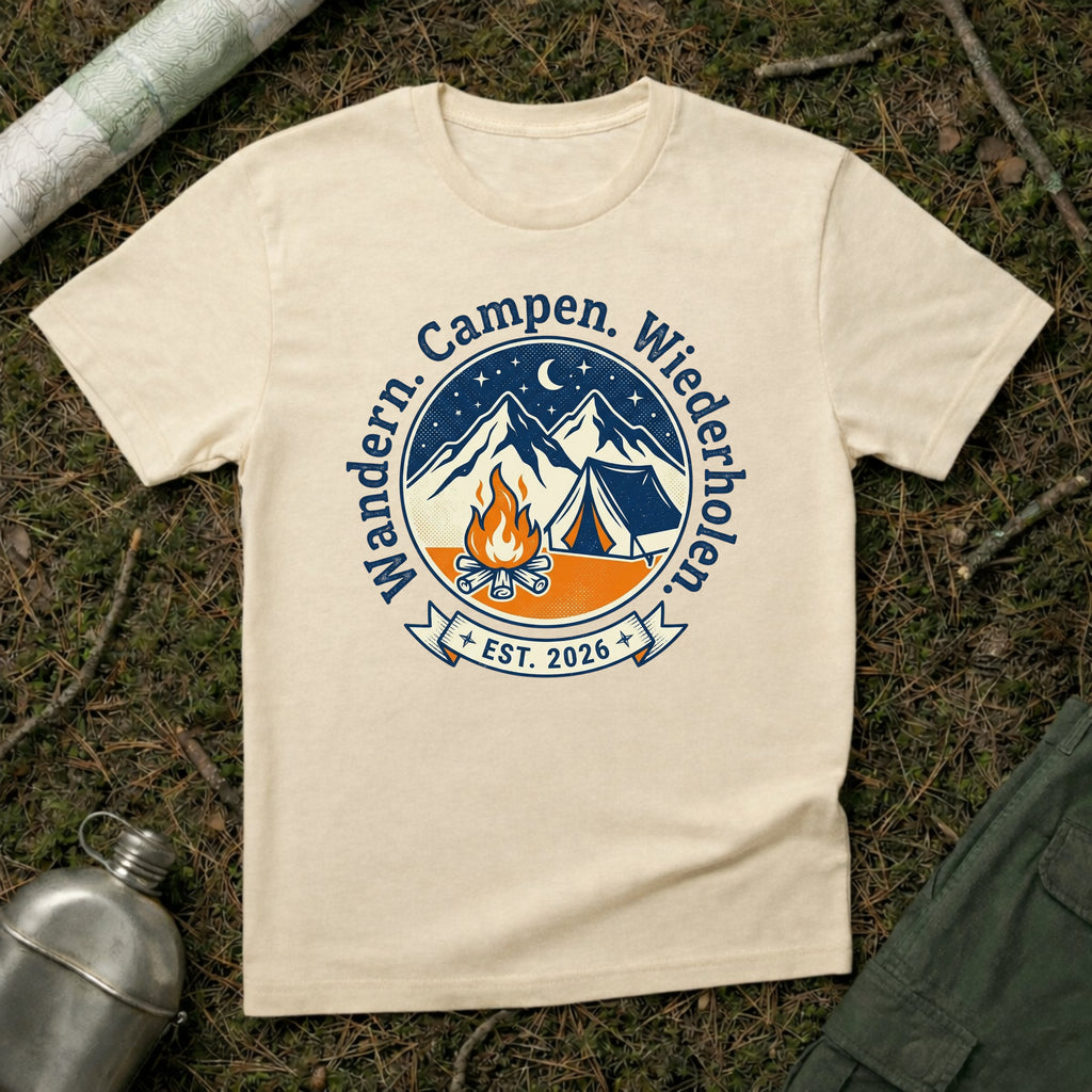 Wandern Campen Wiederholen T-Shirt