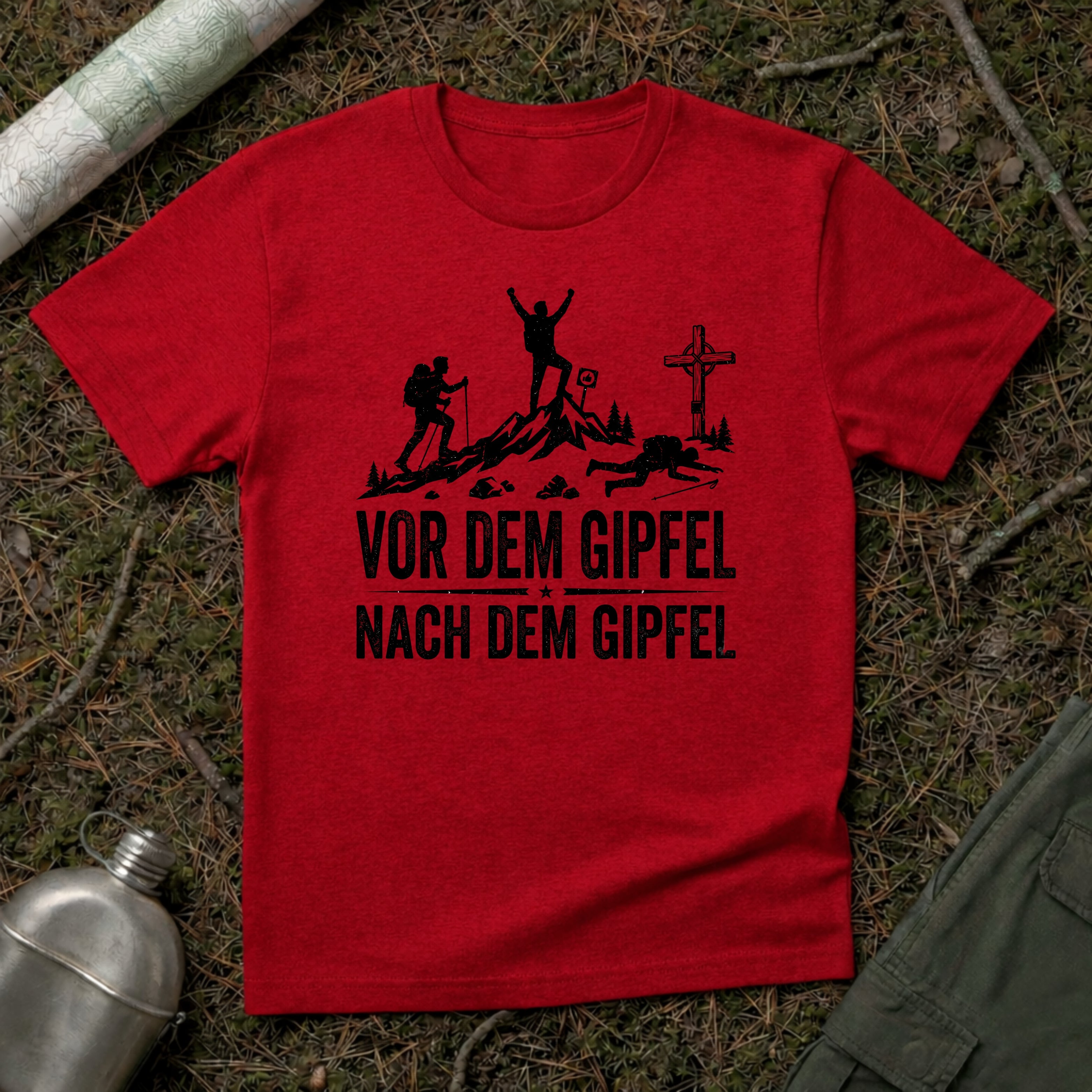 Vor und nach dem Gipfel T-Shirt