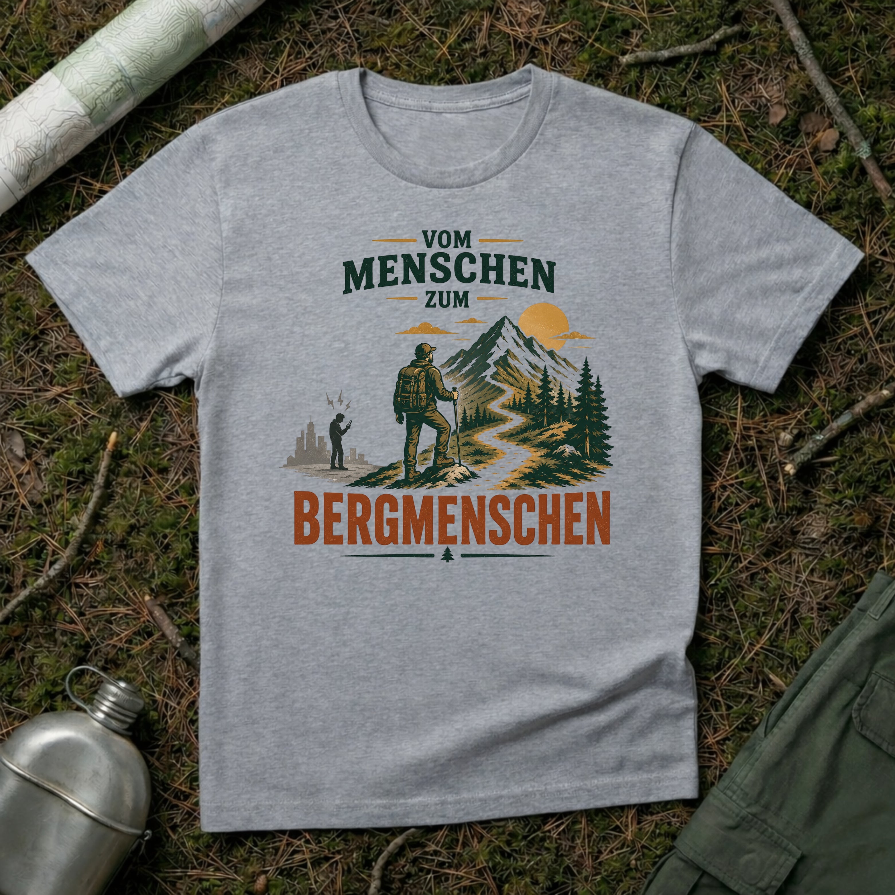 Vom Menschen zum Bergmenschen T-Shirt