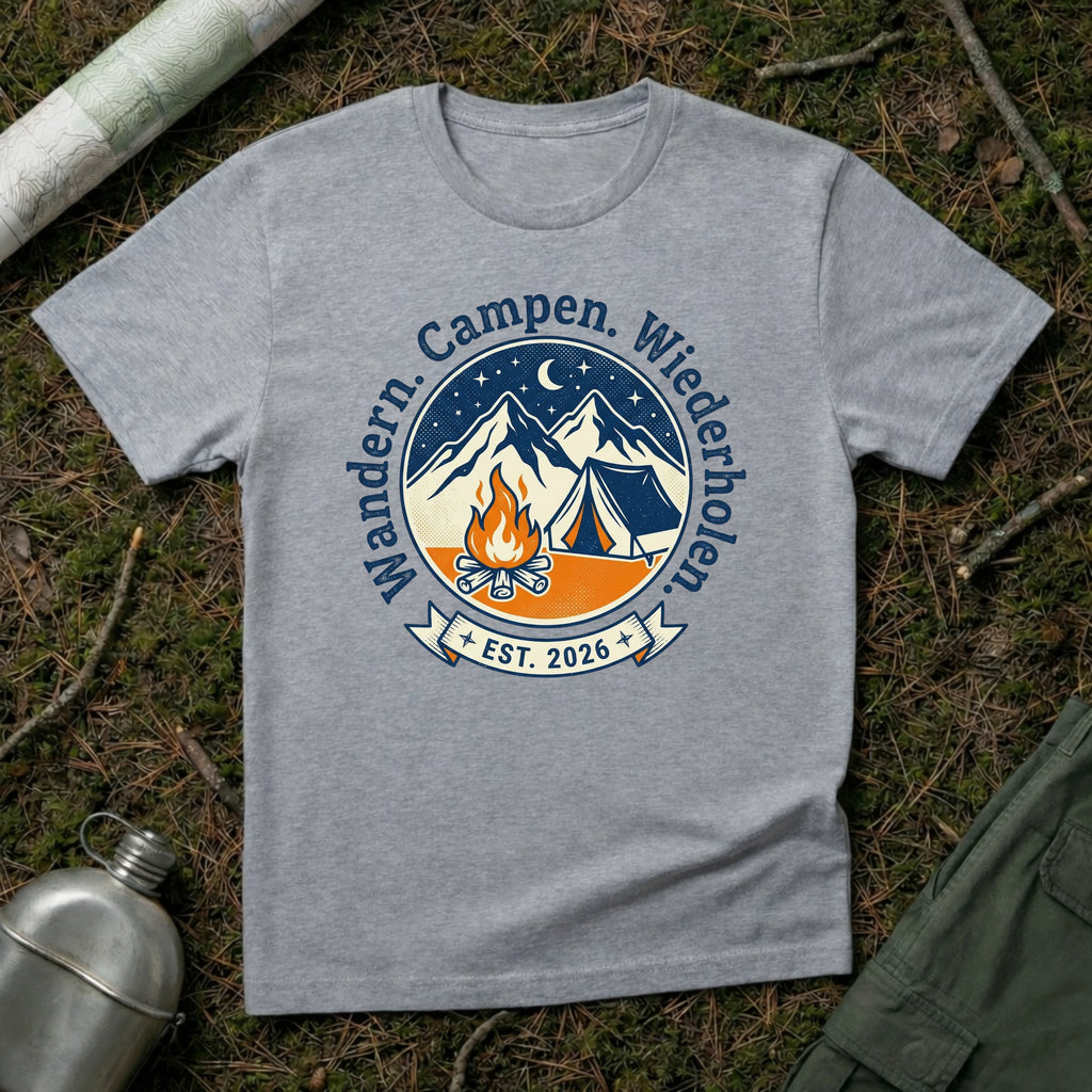 Wandern Campen Wiederholen T-Shirt