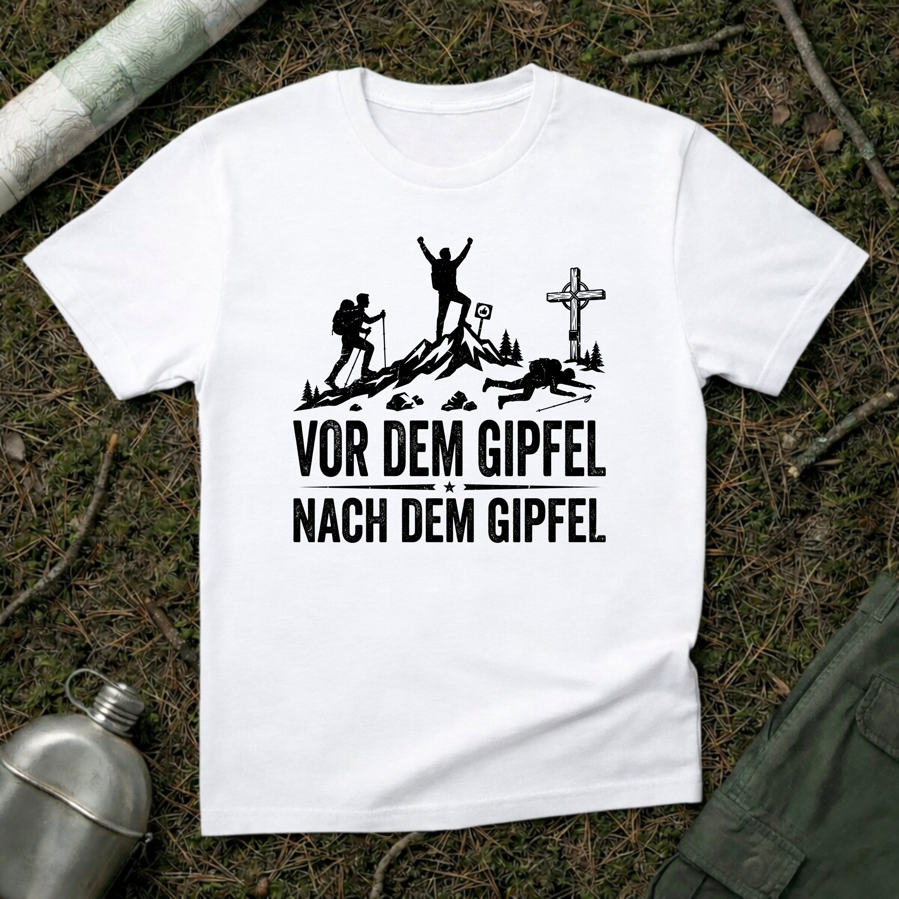 Vor und nach dem Gipfel T-Shirt