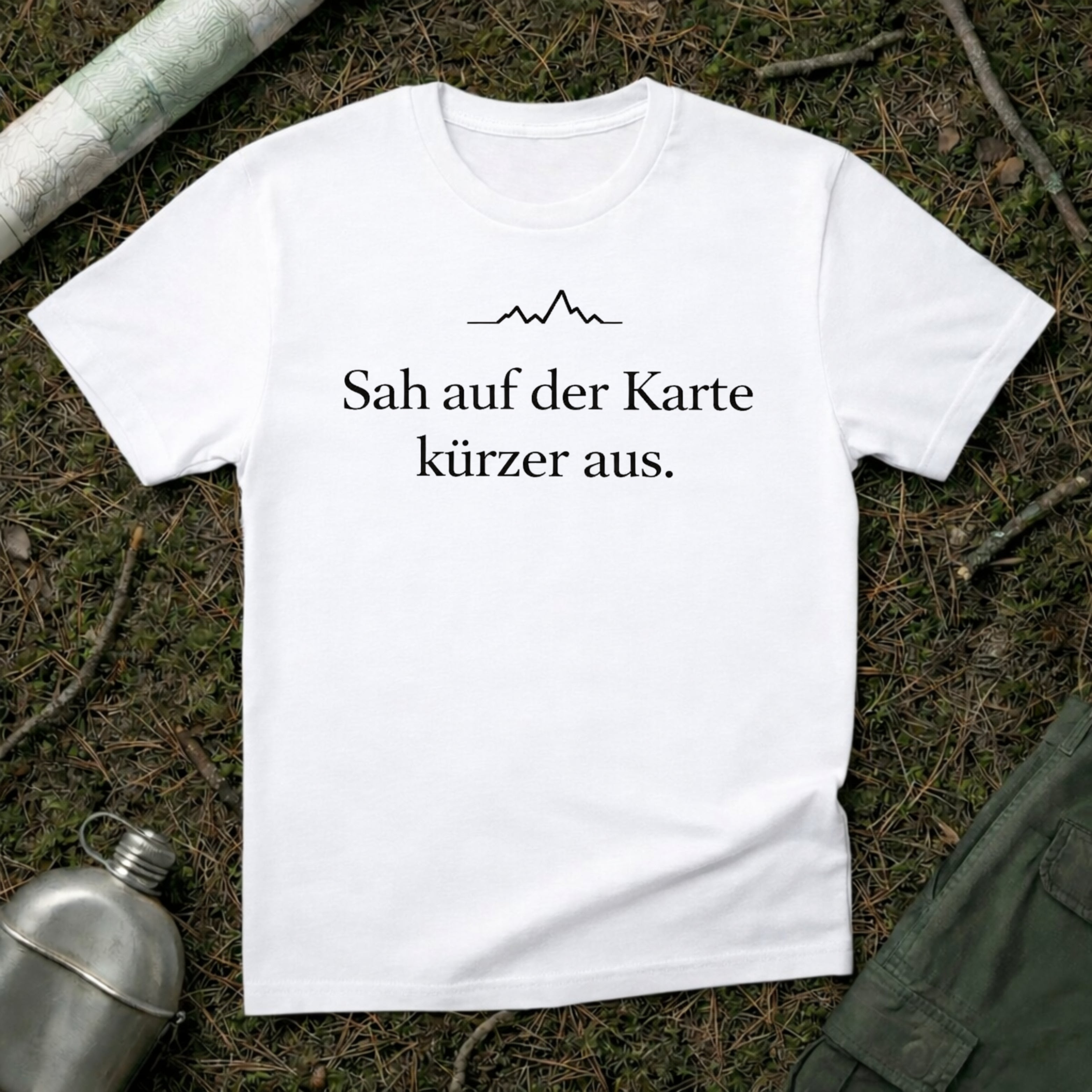 Sah auf der Karte kürzer aus T-Shirt